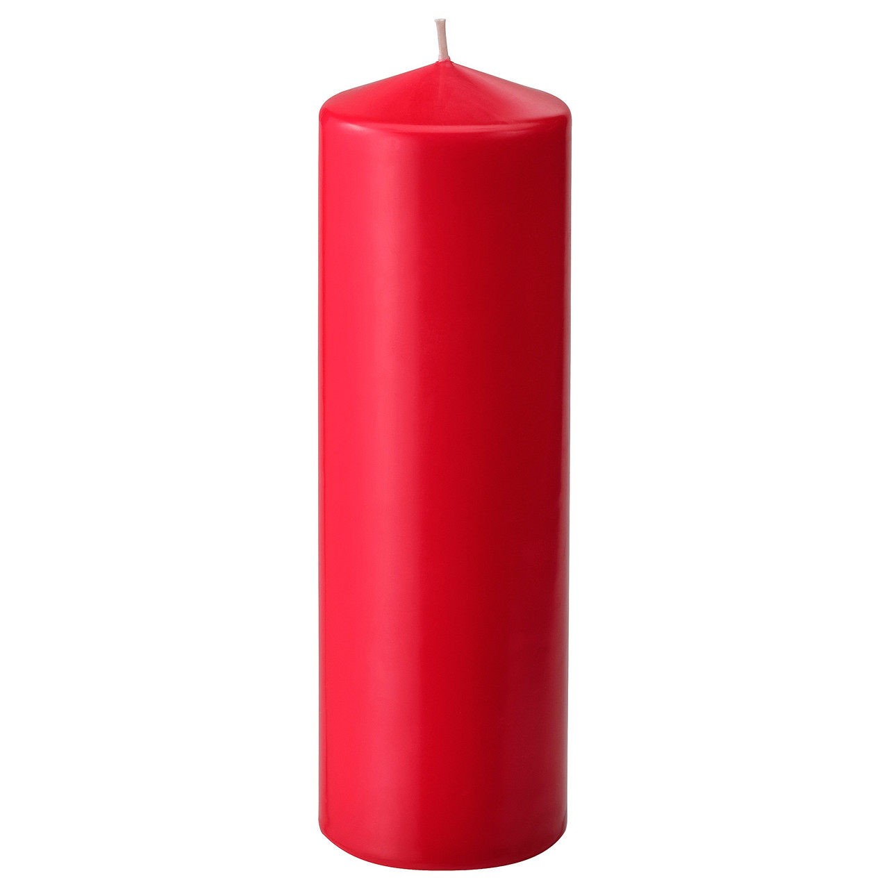Свічка циліндрична IKEA FENOMEN 25 см х 90 годин горіння декоративна свічка червона ІКЕА ФЕНОМЕН 904.666.31, фото 1