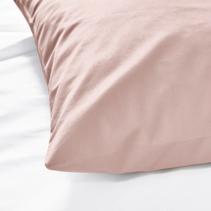 Комплект наволочок IKEA DVALA 100% бавовна 65x65 см рожеві 2 шт ІКЕА ДВАЛА, фото 1