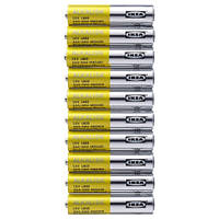 Лужні акумуляторні мізинчикові батарейки 10 шт IKEA ALKALISK LR03 AAA 1.5В ІКЕА АЛКАЛІСК