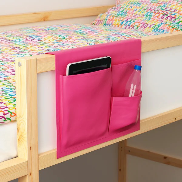 Кишеня для ліжка IKEA STICKAT 39x30 см рожевий підвісний чохол для зберігання ІКЕА СТІККАТ