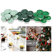 Ароматичні свічки-таблетки ялові IKEA VINTER 2021 30 шт. х 4 години горіння чайні зелені ІКЕА 504.988.70