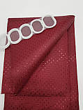 Шторка тканинна для ванної та душу з кільцями 180х180 см Піка текстильна бордова SHOWER CURTAIN, фото 4