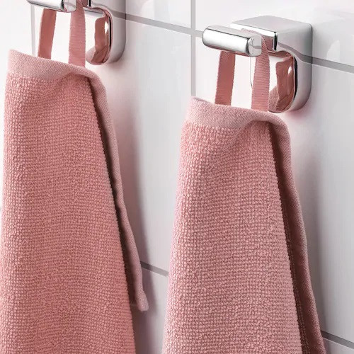 Лазневий махровий рушник IKEA KORNAN 80% бавовна 20% віскоза 100x150 см рожеве ІКЕА КОРЛАН