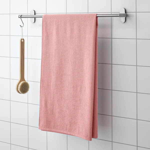 Банний махровий рушник IKEA KORNAN 80% бавовна 20% віскоза 100x150 см сіре ІКЕА КОРНАН
