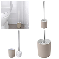 Керамічний підлоговий йоржик для туалету IKEA EKOLN бежева туалетна щітка для унітазу кам'яна кераміка