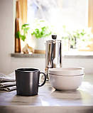 Керамічна чашка IKEA DINERA 300 мл темно-сіра гуртка ІКЕА ДІНЕРА 303.628.20, фото 5