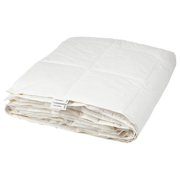 Ковдра всесезонна пухова IKEA FJÄLLARNIKA 150x200 см м'яка легка біла ІКЕА ФЙЕЛЛАРНІКА