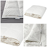 Ковдра всесезонна пухова IKEA FJÄLLARNIKA 150x200 см м'яка легка біла ІКЕА ФЙЕЛЛАРНІКА, фото 3