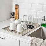 Сушарка для посуду сталева IKEA VÄLVöRDAD 52x35 см бежевий/гальванізований ІКЕА ВЕЛЬБРАД, фото 5