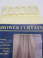 Шторка тканинна для ванної та душу з кільцями 180х180 см Піка текстильна шампань (золотиста) SHOWER CURTAIN
