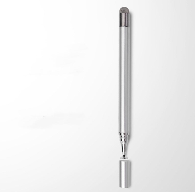 Універсальний стілус 2 в 1 Pencil Duo сріблястий олівець для всіх сенсорних екранів Android iOS Windows