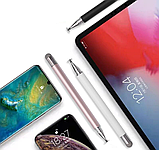 Універсальний стілус 2 в 1 Pencil Duo чорний олівець-ручка для всіх сенсорних екранів Android iOS Windows, фото 5