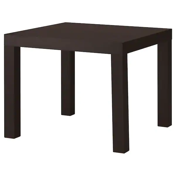 Журнальний столик IKEA LACK 55x55 см чорно-коричневий квадратний кавовий приліжковий стіл ІКЕА ЛАКК