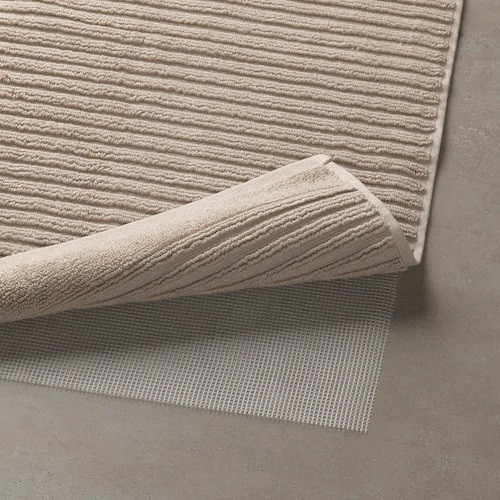 Махровий килимок для ванної 50x80 см 100% бавовна IKEA ALSTERN бежевий смугастий ІКЕА АЛЬСТЕРН, фото 1