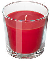 Ароматична свічка в склянці IKEA SINNLIG 7,5 см х 25 годин горіння декоративна ягідна ІКЕА СІНЛІГ