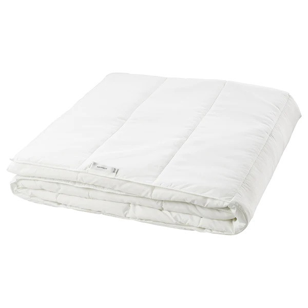 Ковдра двоспальна тепла IKEA SÄFFEROT 200x200 см м'яка легка біла ІКЕА СЕФФЕРОТ