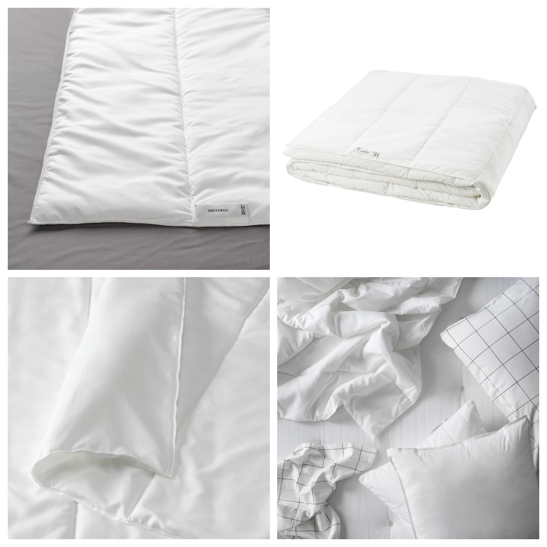 Тепла ковдра IKEA SÄFFEROT 200x200 см легка м'яка біла двоспальна ковдра ІКЕА СЕФФЕРОТ 904.570.66, фото 1