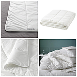 Ковдра двоспальна тепла IKEA SMöSPORRE 200x200 см м'яка легка біла СМОСПОРРЕ ІКЕА, фото 2