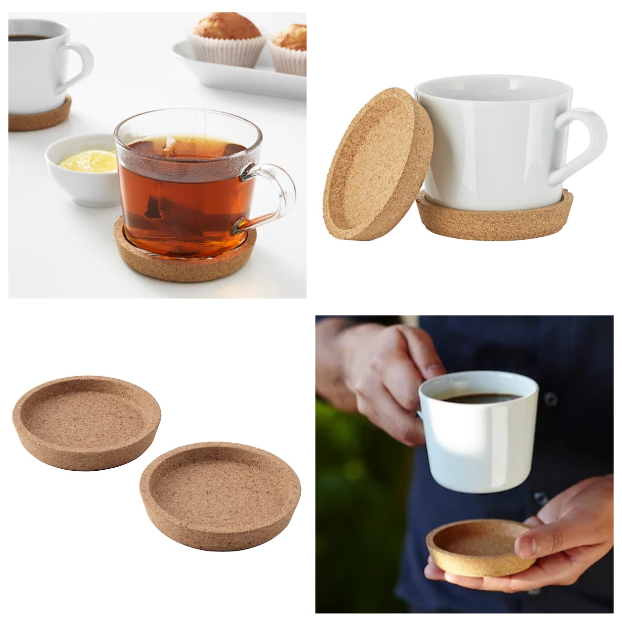 Підставка під чашку, склянка IKEA 365+ коркове дерево (2 шт.) 9 см ІКЕА, фото 1