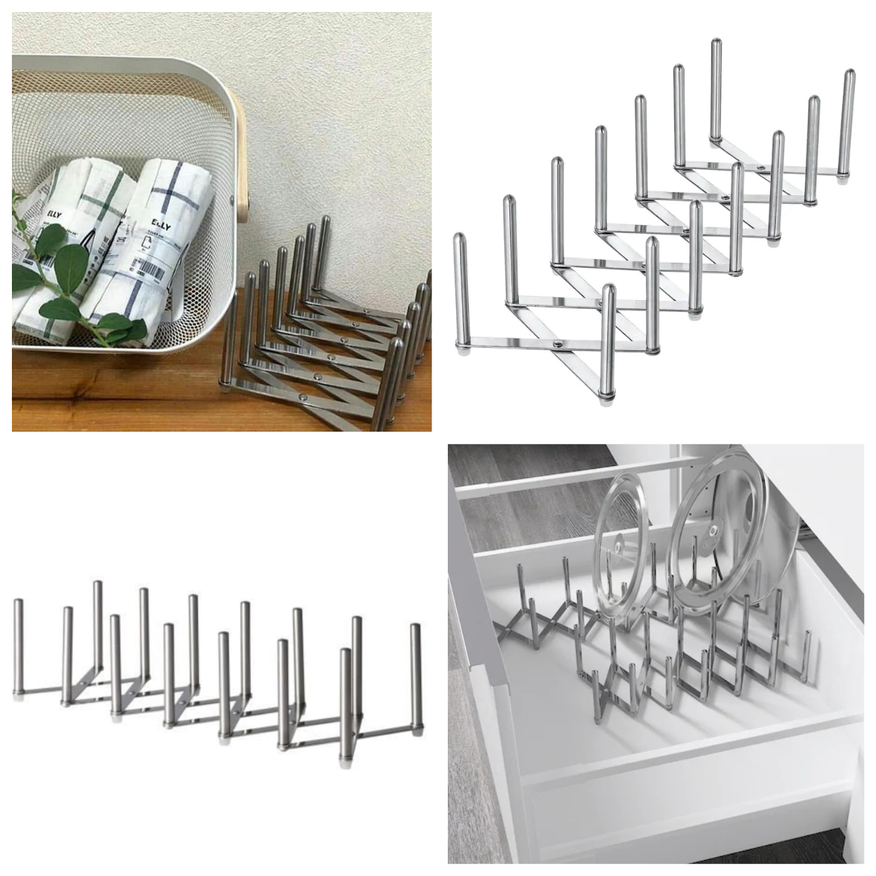 Підставка для кришок та каструль IKEA VARIERA тримач для кухонного посуду, органайзер з нержавіючої сталі