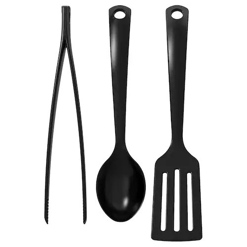 Набір кухонного приладдя IKEA GNARP (щипці/ ложка/ лопатка) пластикові аксесуари ІКЕА ГНАРП