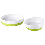 Дитячий набір пластикового посуду IKEA BÖRJA чашка нагрудник тарілка миска ложки для годування малюків ІКЕА, фото 6