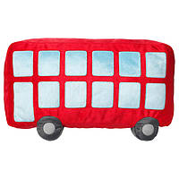 Декоративна подушка «Автобус» 45x27 см IKEA UPPTöG плюшева м'яка червона ІКЕА УППТОГ