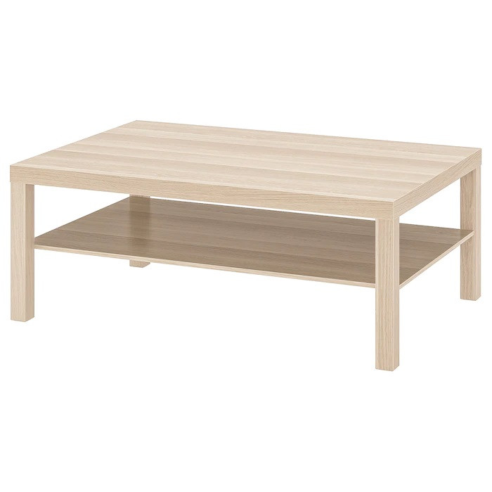 Журнальний стіл з полицею IKEA LACK 118x78 см під дуб ІКЕА ЛАК прямокутний кавовий стіл