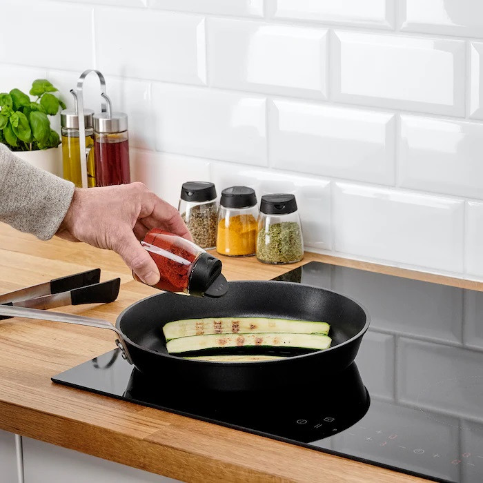 Набір скляних банок для спецій 4 шт IKEA 365+ IHÄRDIG спецівниці 15 см ІКЕА ІХЕРД