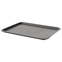 Таця прямокутна столова IKEA TILLGrealNG 37x29 см темно-сіра рознос ІКЕА ТІЛЬГОНГ