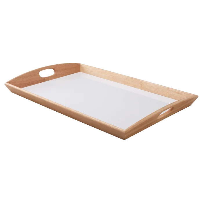 Таця прямокутна столова IKEA KLACK 38x58 см дерев'яна рознос, каучукове дерево ІКЕА КЛАК, фото 1