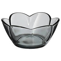 Підсвічник скляний IKEA VANLIGEN для чайних свічок, що гріють, чорний ІКЕА ВАНЛІНГЕН