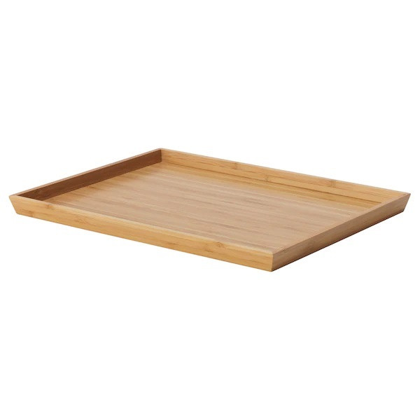 Бамбуковий столик-піднос 25x33 см IKEA OSTBIT дерев'яний рознос у ліжко ІКЕА ОСТБІТ