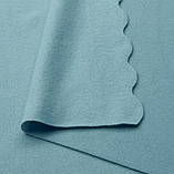 М'який однотонний плед IKEA THORGUN 120x160 см блакитне флісове тепле покривало 405.134.61, фото 3