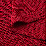 Плед акриловий IKEA INGABRITTA 130x170 см м'який в'язаний теплий рожевий ІКЕА ІНГАБРІТТТУ, фото 5