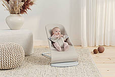 Шезлонг BabyBjorn Bouncer Bliss 3D Jerse (rama Light Grey) + Toy Googly Eyes Pastels, фото 4