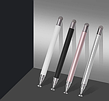 Універсальний стілус 2 в 1 Pencil Duo чорний олівець-ручка для всіх сенсорних екранів Android iOS Windows, фото 4