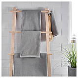 Махровий рушник для рук 100% бавовна IKEA VIKFJÄRD 30x50 см сірий ІКЕА ВІКФЙЕРД, фото 4