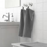 Махровий рушник для рук 100% бавовна IKEA VIKFJÄRD 30x50 см сірий ІКЕА ВІКФЙЕРД, фото 3