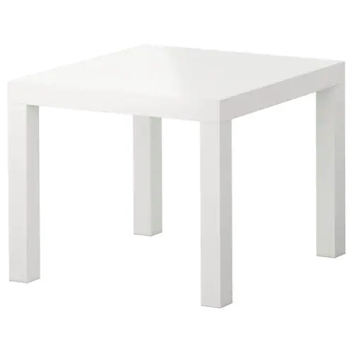 Журнальний глянсовий столик IKEA LACK білий 55x55 см квадратний кавовий столик ІКЕА ЛАК