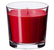Ароматична свічка в склянці IKEA SINNLIG 9 см х 40 годин горіння декоративна ягідна ІКЕА СІНЛІГ