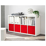 Оксамитова коробка для зберігання речей IKEA DRÖNA DRONA 33x38x33 см червоний органайзер для одягу білизни іграшок, фото 5