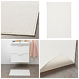 Килимок для ванної кімнати білий однотонний IKEA FINTSEN 40x60 см ІКЕА ФІНСТЕН, фото 3