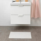 Килимок для ванної кімнати білий однотонний IKEA FINTSEN 40x60 см ІКЕА ФІНСТЕН, фото 6