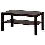 Журнальний стіл з полицею IKEA LACK 90x55 см венге чорно-коричневий прямокутний кавовий столик для вітальні ІКЕА, фото 4