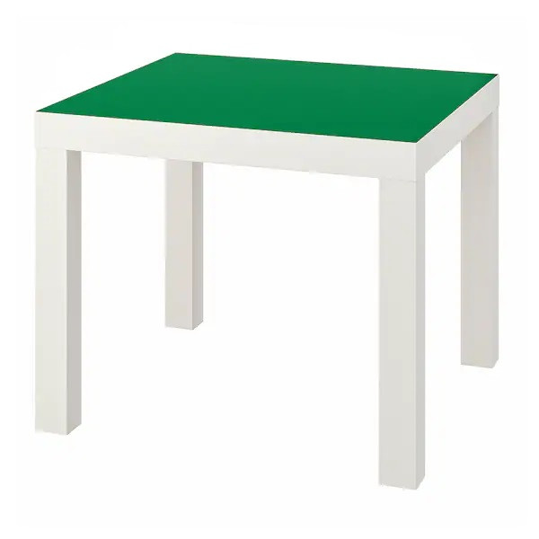 Журнальний столик IKEA LACK біло-зелений 55x55 см ІКЕА ЛьоК квадратний кавовий столик