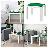 Журнальний столик IKEA LACK біло-зелений 55x55 см ІКЕА ЛьоК квадратний кавовий столик, фото 3