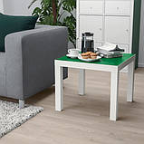 Журнальний столик IKEA LACK біло-зелений 55x55 см ІКЕА ЛьоК квадратний кавовий столик, фото 5