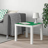 Журнальний столик IKEA LACK біло-зелений 55x55 см ІКЕА ЛьоК квадратний кавовий столик, фото 6
