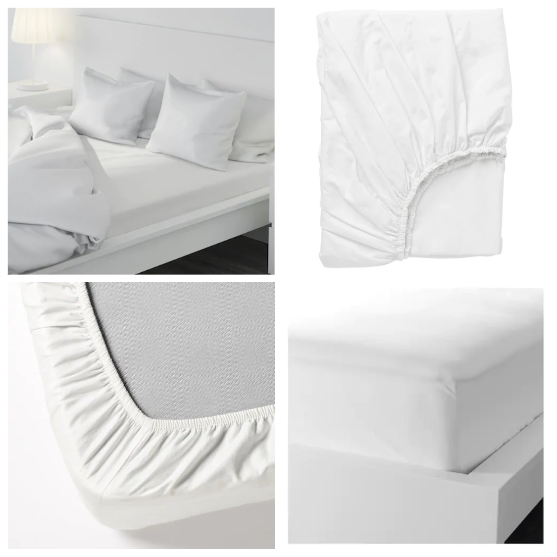 Простирадло на гумці 160х200 см біле IKEA DVALA постільна білизна двоспальна 100% бавовна ІКЕА ДВАЛА, фото 1